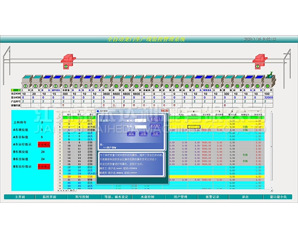 定西全自动龙门生产线监控管理系统